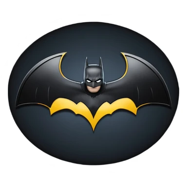 Batman logo Full black no face only logo sticker