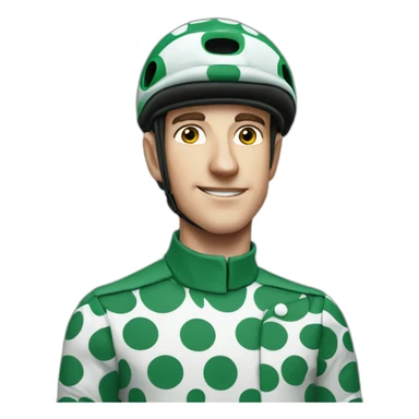 paul townend jockey dark green polka dot sticker