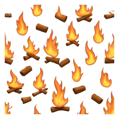 Wood fire sticker