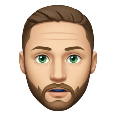 Tom Hardy with blue-green eyes sticker