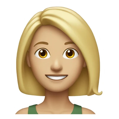 blonde woman 38 yeas old smile shoulder length hair  sticker