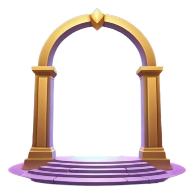 universe gate object icon, gigantic cosmic portal doorway, swirling galaxy energy inside, glowing starry aura, mystical space runes, fantasy sci-fi style, 3D cartoon, mobile game icon style, centered, clean background, no text, no watermark sticker