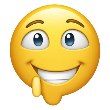 Smiling face with a tear showing thumbs up sticker