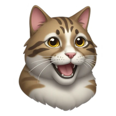 LOUGHING CAT sticker