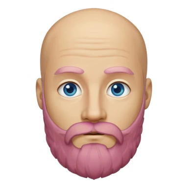 blonde bald man with long beard  sticker