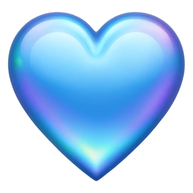blue heart with a holographic effect sticker