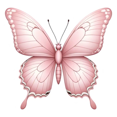 Powder Pink and white butterfly sticker