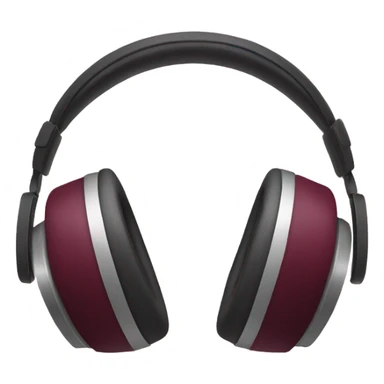 Headphones with burgundy bows  sticker
