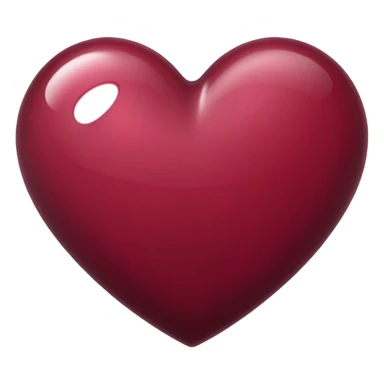 A heart emoji with burgundy color  sticker