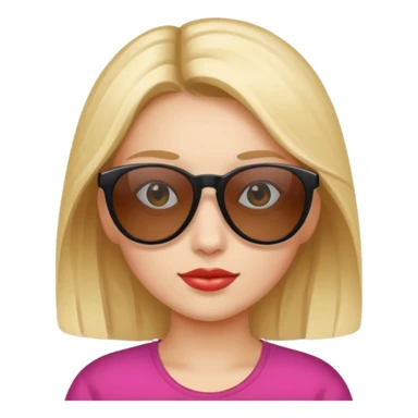 Girl with sunglasses sticker