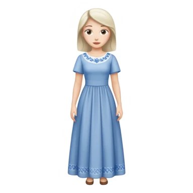 Renaissance Caucasian women long modest dress sticker