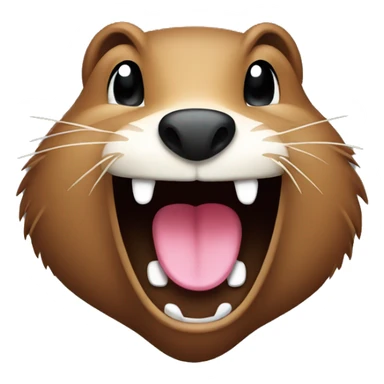 Beaver laughing sticker