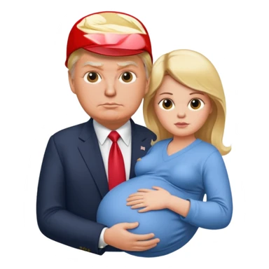 trump pregnant with jd vance baby  sticker