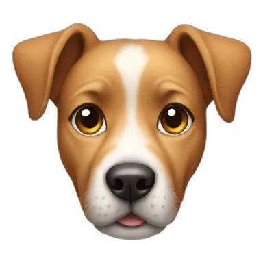 Dog with round glass sticker