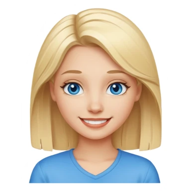 Aesthetic blonde Beautiful girl Cool smile sticker