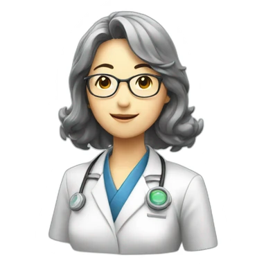 japanese scientist woman saying thank you sticker
