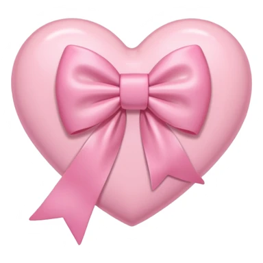 Pink pastel heart with bow sticker