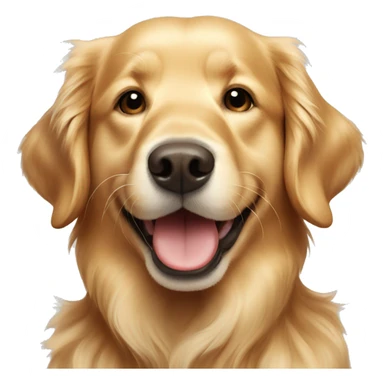 Happy golden retriever red sticker