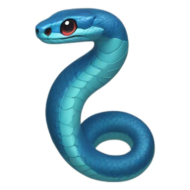 Blue snake sticker