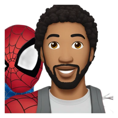 Anthony Davis déguisé en Spiderman avec iron man  sticker