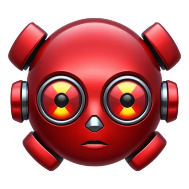 glitter red cyberpunk sticker