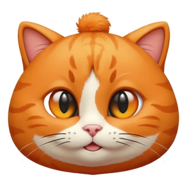 Orange cartoon Katze mit schwarzem melonenht sticker
