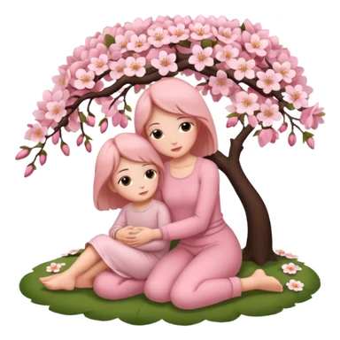 Resting against mother's blossom  sticker