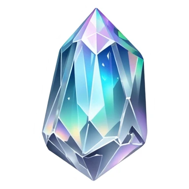 white silver iridescent nebula crystal shard sticker