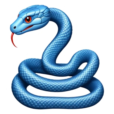 Blue snake sticker