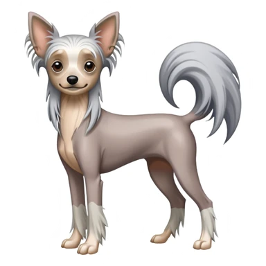 Chinese Crested Dog Gray sticker