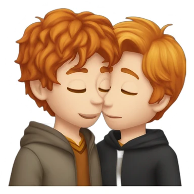Harry Potter kissing Ron Weasley sticker