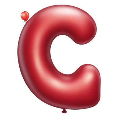 red balloon in the form of the number 6 sticker