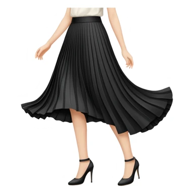pleated skirt black  sticker