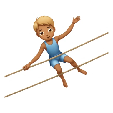 person balancing on tightrope
 sticker