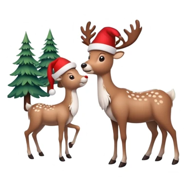 Pretty snow covered christmas scene sticker