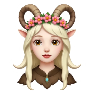 woman with goat horn sticker