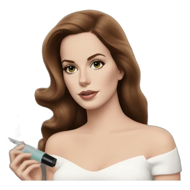 lana del rey with a vape sticker