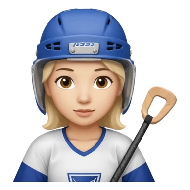 Female Hockey player sticker