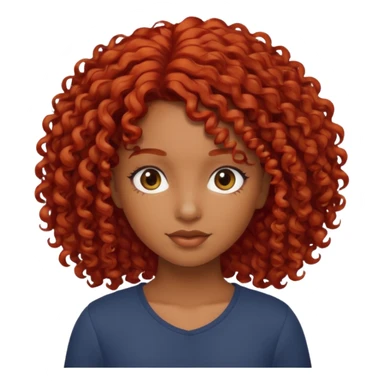 Una chica morena, rizada de pelo rojo sticker