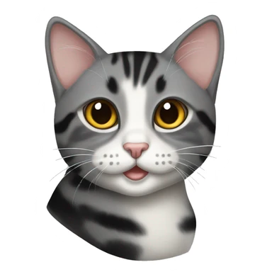 Silver tabby cat and a black tortie cat sticker