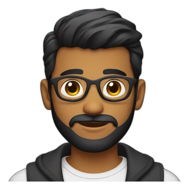 stylish sri lankan 25 year old with a beard sticker