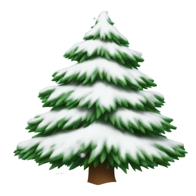 a Christmas tree covered with snow  sticker