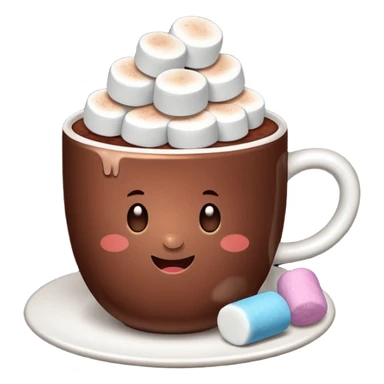 cup of cocoa with marshmallows sticker