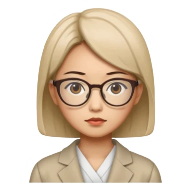 i need an image of a japanese woman analyst sticker