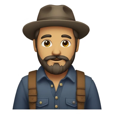 Hombre calvo con barba sticker