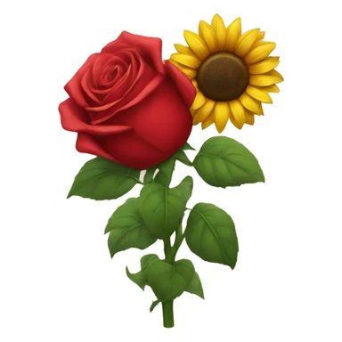 Roses and sunflowers sticker