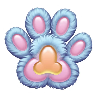 a very light pale pastel #ffbe8c pawprint sticker