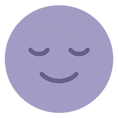 A dull purple a reassured face sticker