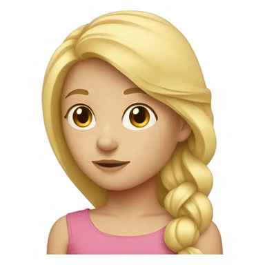 blond Girl hold on sticker