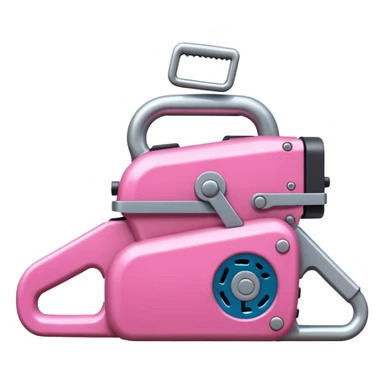 Pink chainsaw sticker